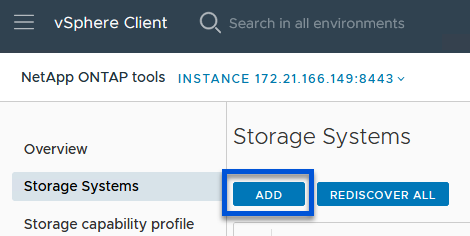 Adicione o sistema de storage