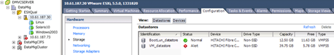 Armazenamentos de dados de storage do vSphere