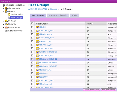 remover luns de origem do host 1