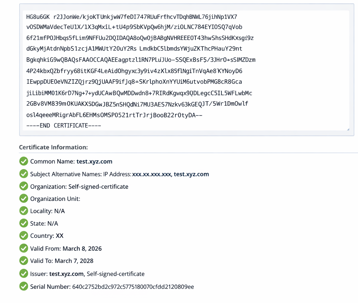 Exemplo de certificado