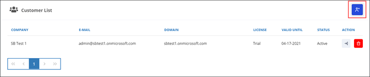 ecrã adicionar cliente