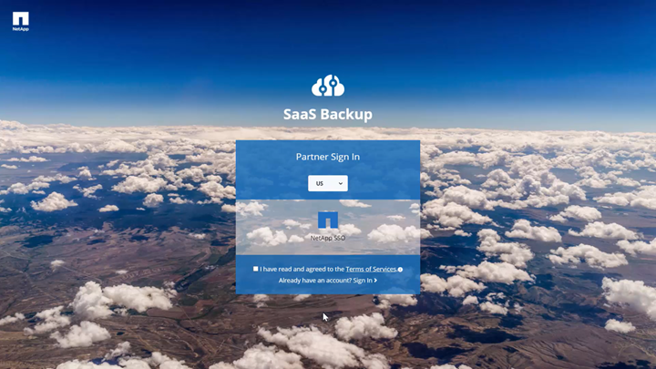 Página de login do Partner Central