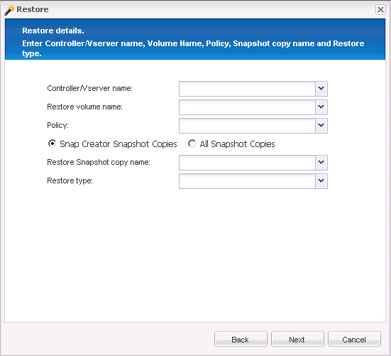 restaurar detalhes do assistente de restauração