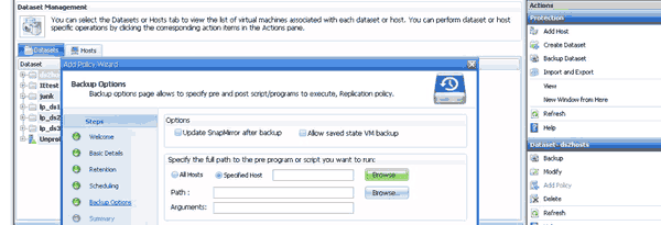 host especificado pelo smhv policywizard