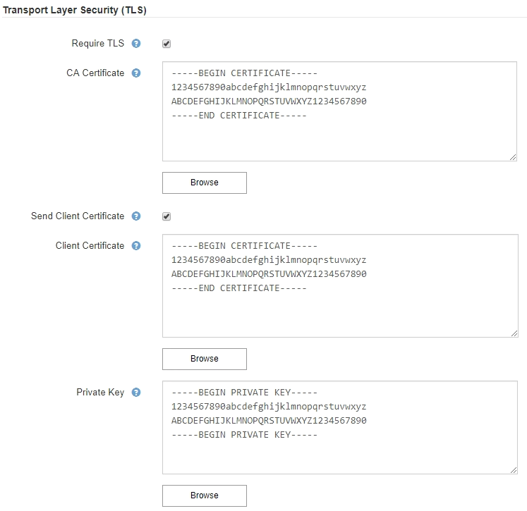 Alertas e-mail TLS