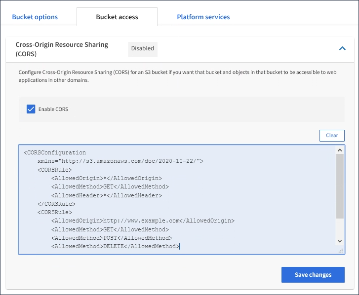 Captura de tela mostrando cor Configuration XML