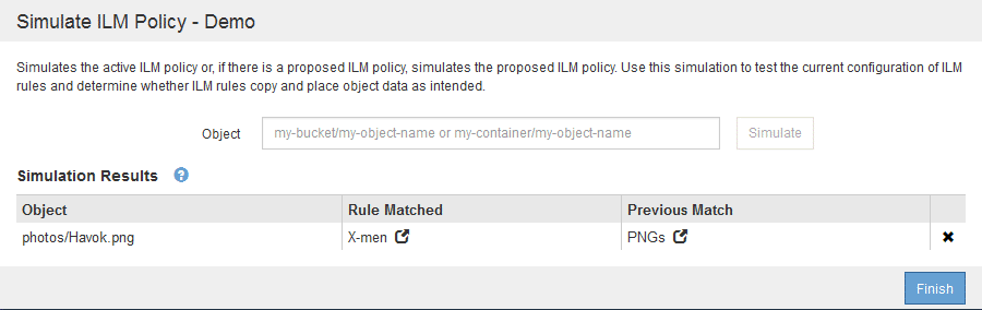 Exemplo 2: Reordenando regras ao simular uma política de ILM proposta