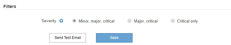 Filtros de e-mail de alertas