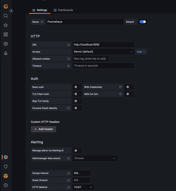 configuração grafana prometheus