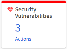 Security Vulnerabilities widget