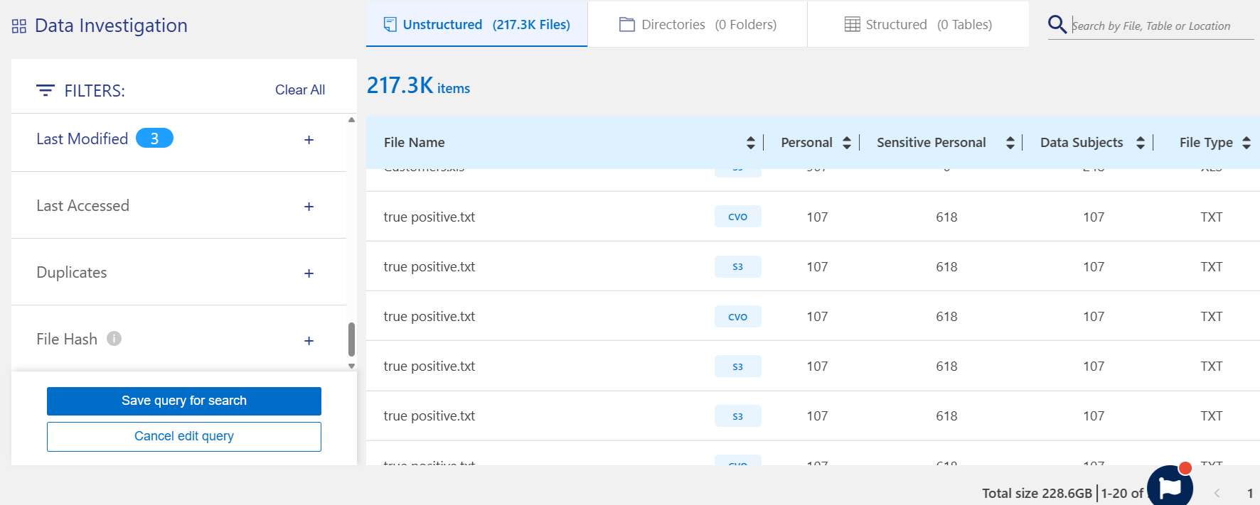 A screenshot showing how to edit the query by changing filter settings.