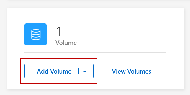 A screenshot of the Add Volume button under the Overview tab.