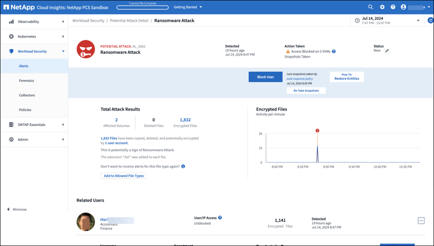 Investigate in Workload Security