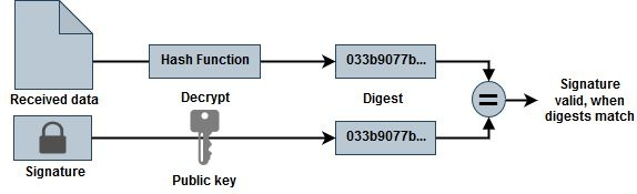 An image that shows the image signature verification process
