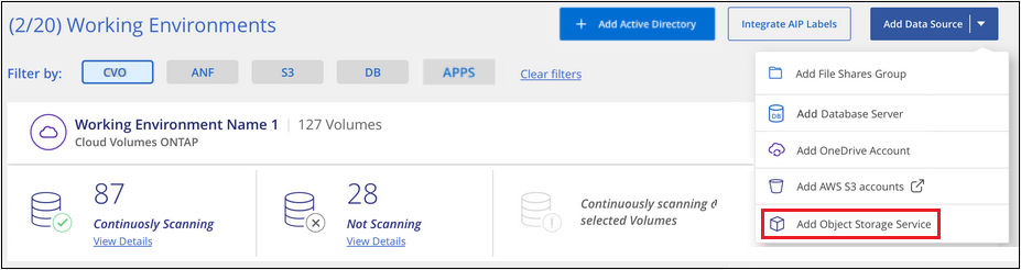 A screenshot of the Scan Configuration page where you can click the Add File Shares Group button.