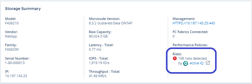 Storage Page Summary