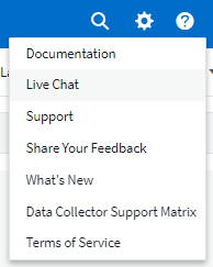 Help Menu with Live Chat highlighted