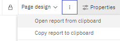 Opening a report from the clipboard