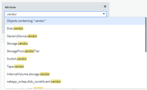 Attribute Variable for Vendor