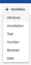Variables Drop Down Showing Annotations