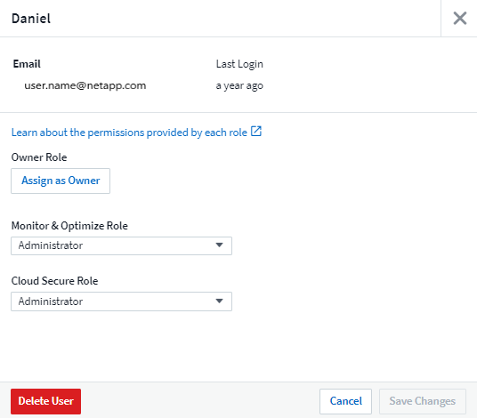 user change dialog showing account owner choice