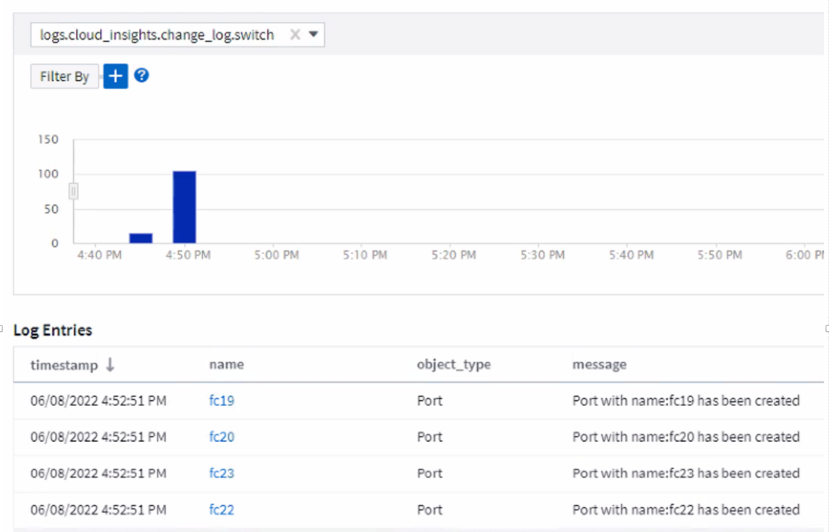 image showing change log entry examples