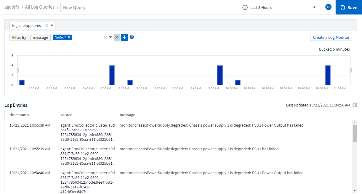 Query example showing filter