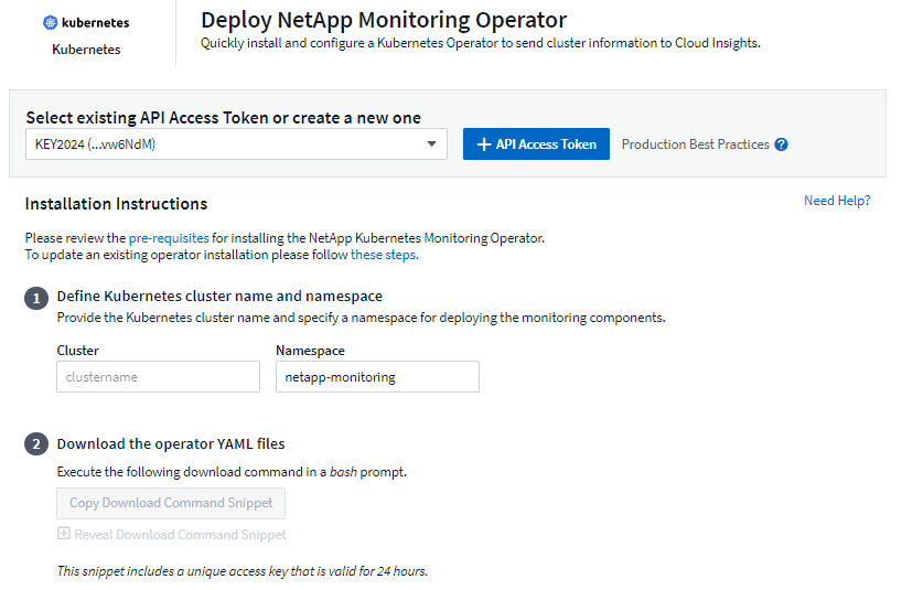 Monitoring Operator Instructions