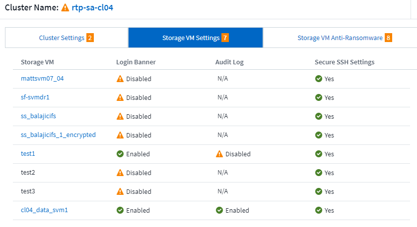 Storage tab