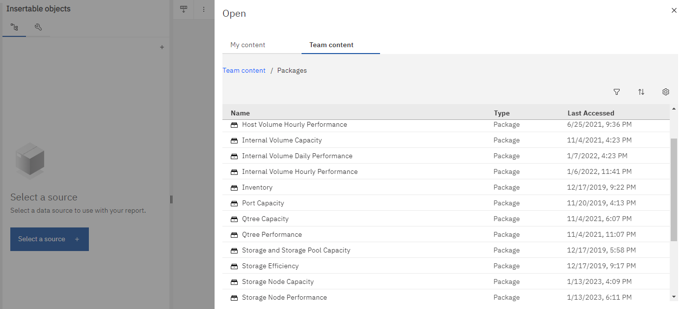 Selecting a source for the report