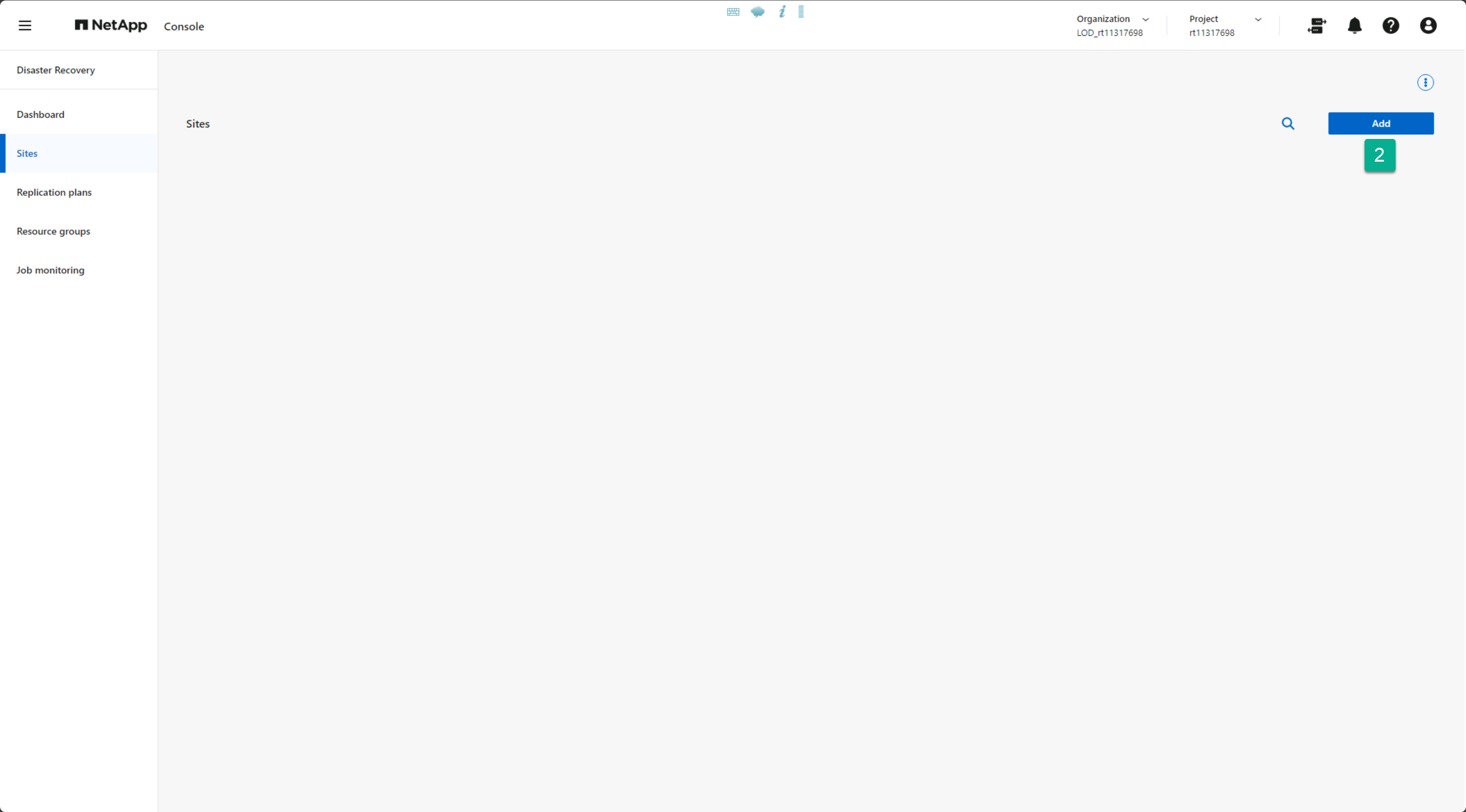 Add option on the Sites option