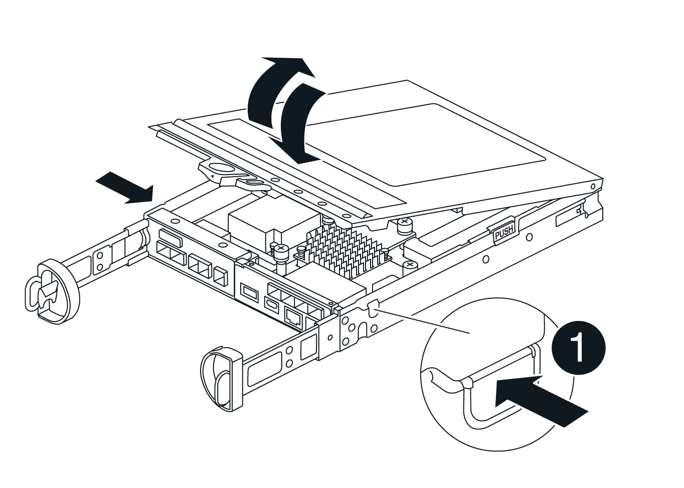 Open controller canister cover.