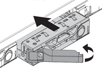 Shows the drive being installed in the H610S node.