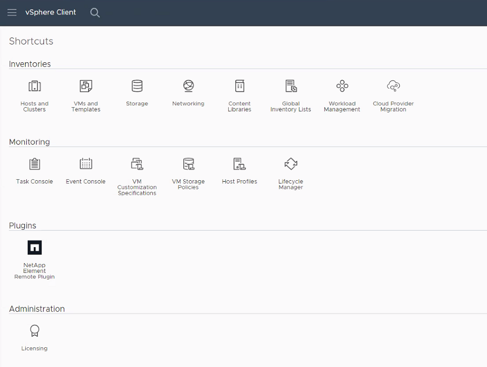 depicts the plug-in extension points after a successful upgrade or install for Element Plug-in 5.1 or later