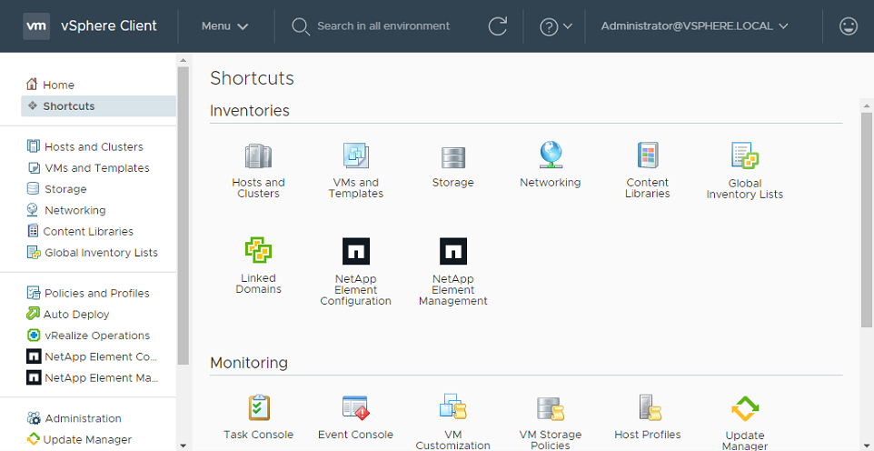 depicts the plug-in extension points after a successful upgrade or install for Element Plug-in 4.10 or earlier