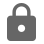 Dark gray lock icon