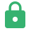 Dark green lock icon