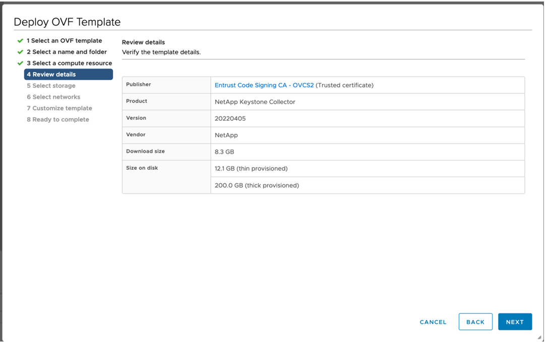 OVA UI displaying a verified certificate
