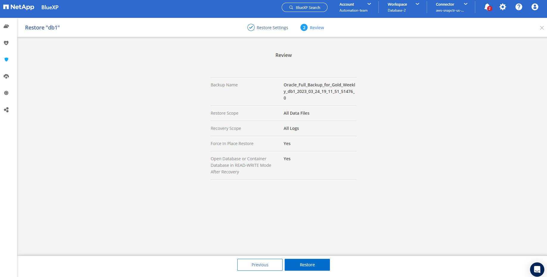 Screenshot showing this step in the GUI.