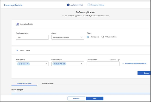 Protect all VMs in a namespace
