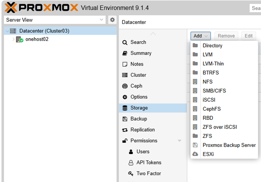 lvm storage navigation