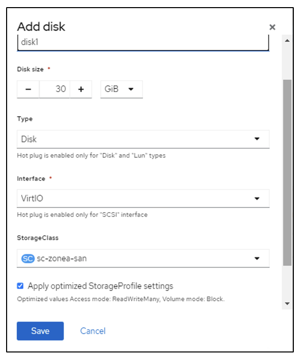 Add disk