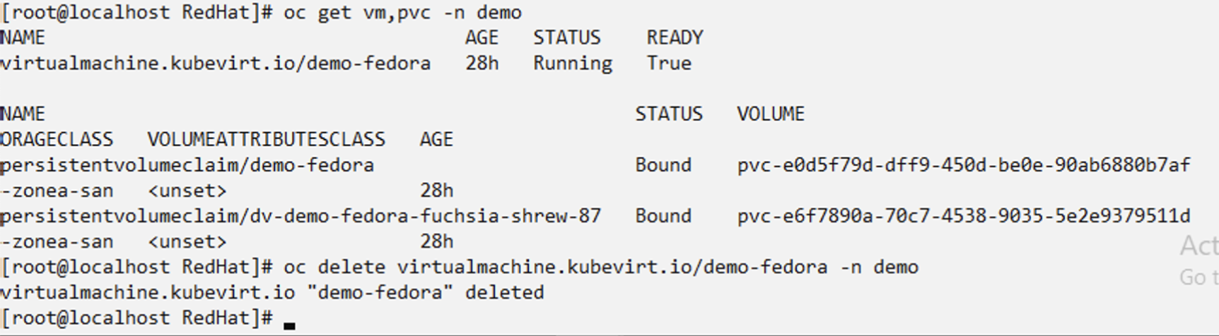 vm delete