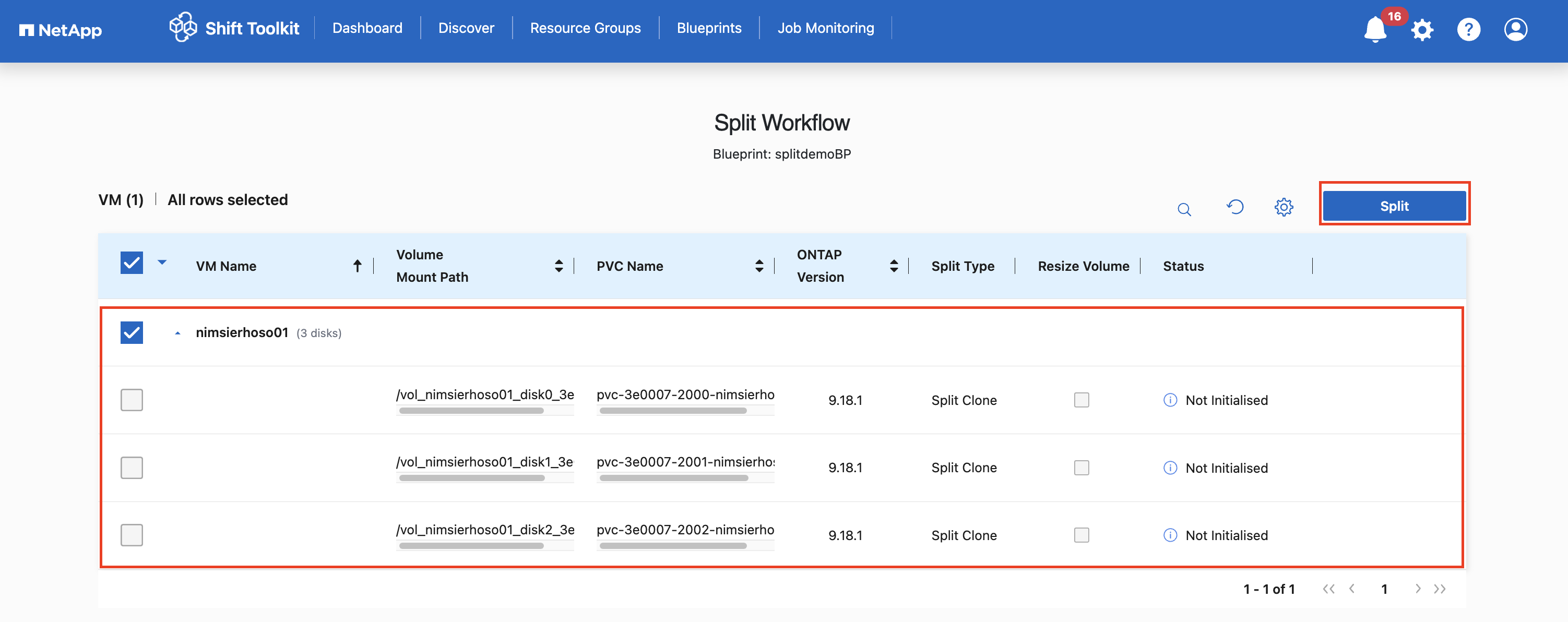 Split Workflow job progress