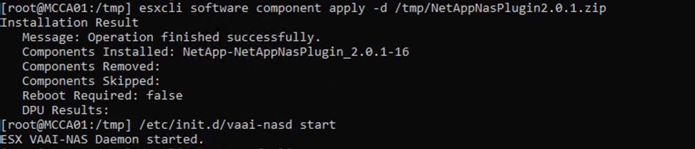 Install NFS VAAI component