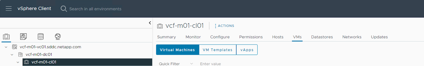 VMs on specific Cluster