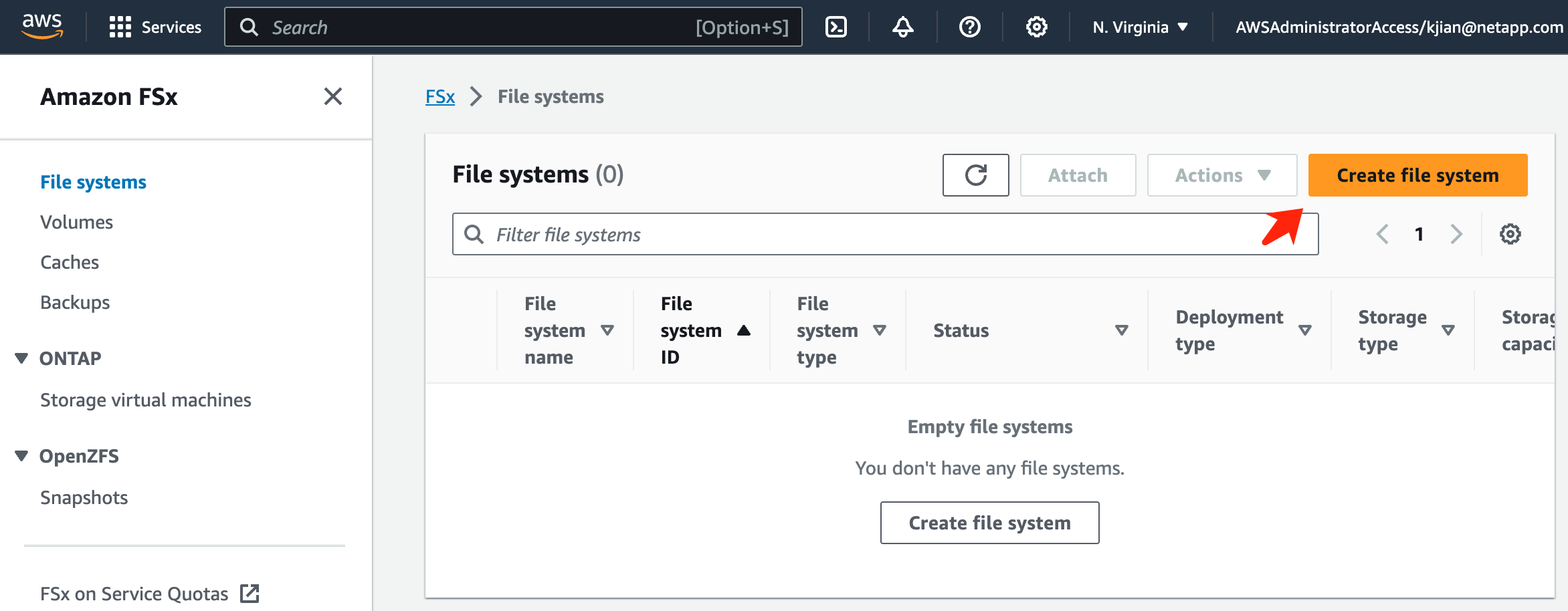 Error: Create file system