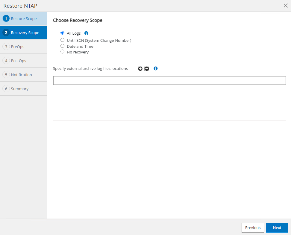 Screenshot showing SnapCenter configuration.