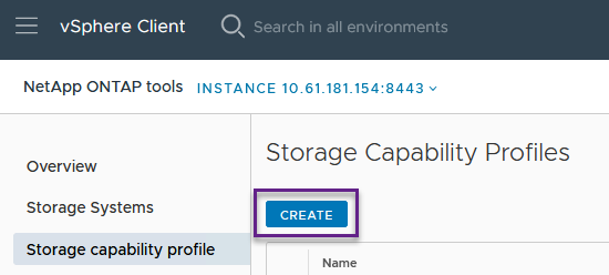 Storage capability profile