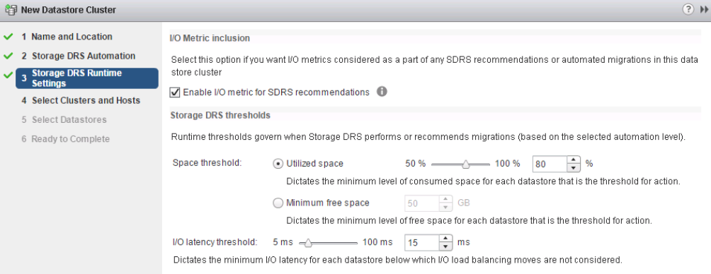 SDRS Recommendations